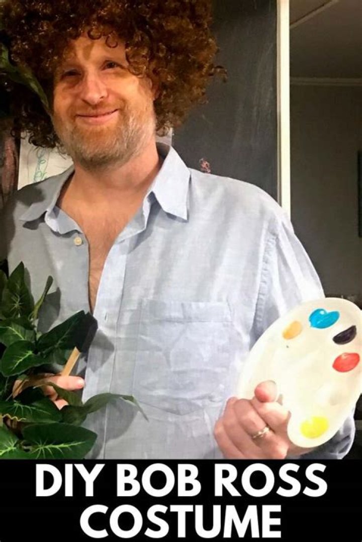 DIY Bob Ross Halloween Costume Dainty Dress Diaries