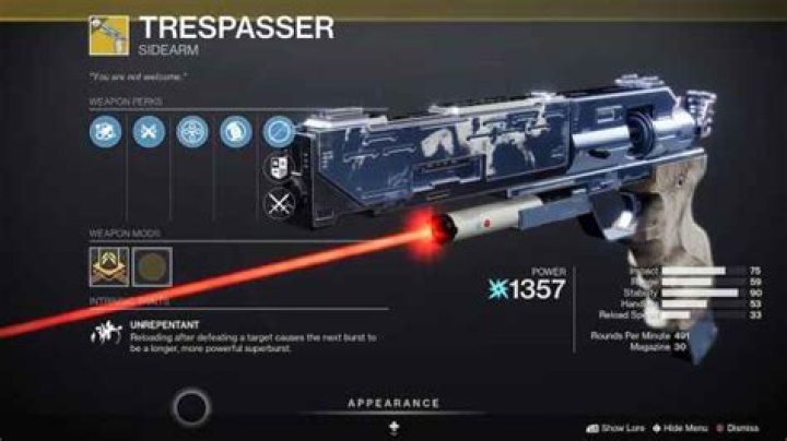 How to Get Trespasser Exotic Sidearm in Destiny 2 Season of the Haunted