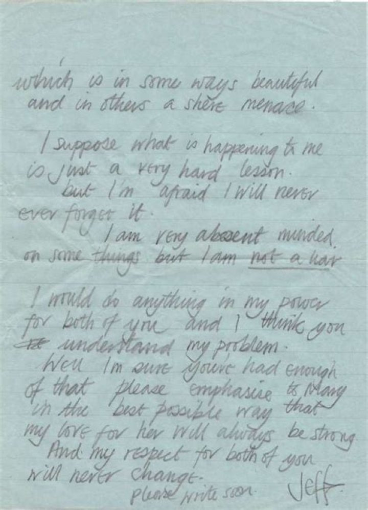 Jeff Beck Handwritten And Signed 1967 Letter