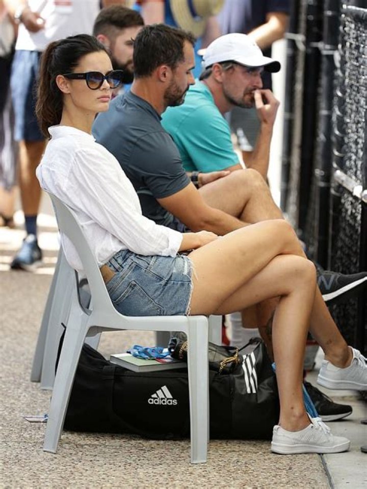 Milos Raonic rumoured new girlfriend Belgium supermodel Camille Ringoir supports him at the