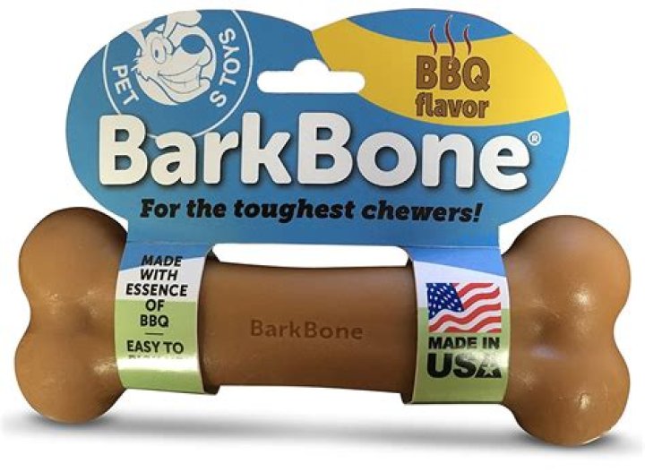 Pet Qwerks BarkBone Dog Bone Chew Toy, BBQ Flavor, Large