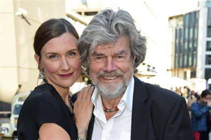 Reinhold Messner and his child